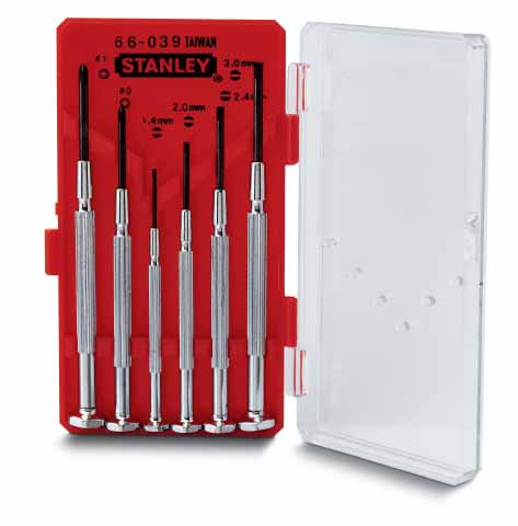 Stanley horlogemakers schroevendraaierset (6-delig)