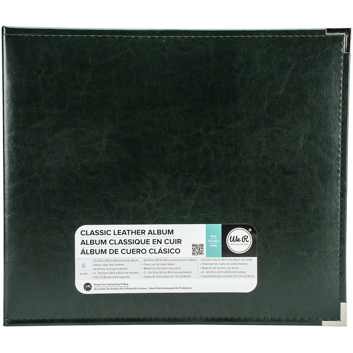 We r makers • classic leather ring album forest green 30,5x30,5cm