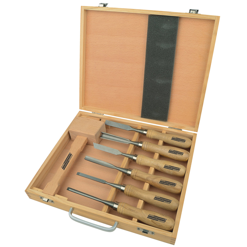 Brüder mannesmann houtbeitelset 7-dlg (hobby) - 66107