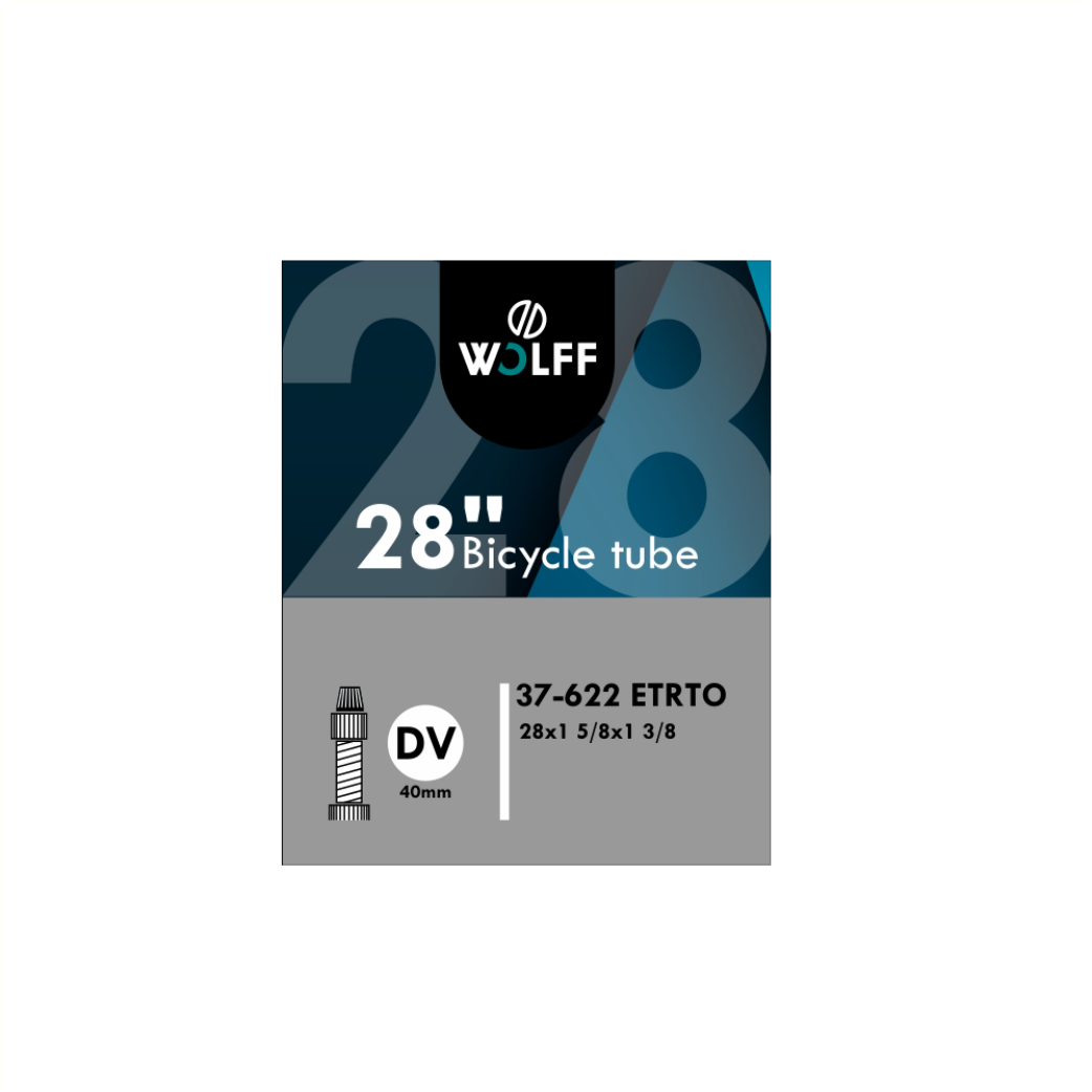 Chambre à air Hakuba 28x1 3/8 ETRTO 37/40-622, Valve : Valve hollandaise 40mm
