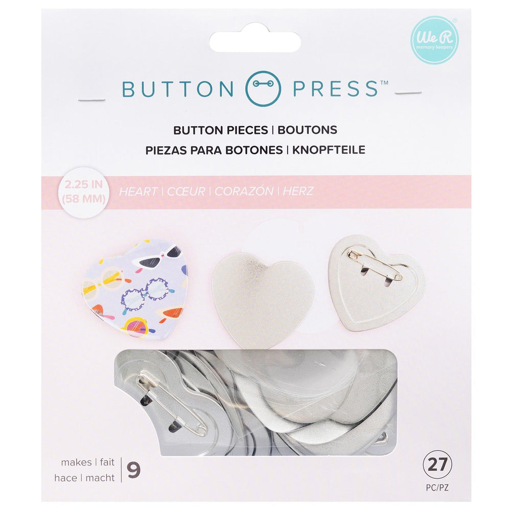 We r makers • button press navulling hart ø58mm 9pcs