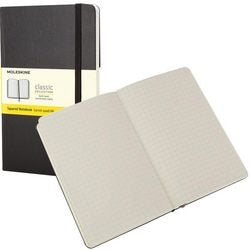 Notitieboek moleskine l geruit harde kaft zwart