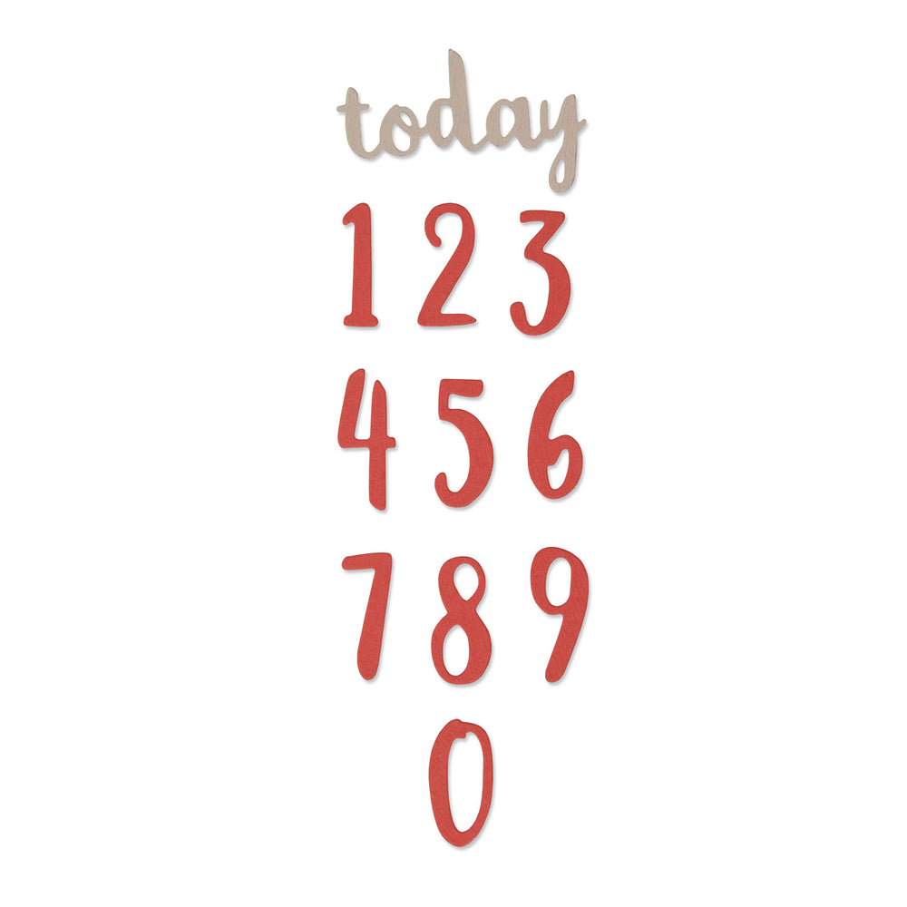 Sizzix • thinlits snijmal penseel nummers set x11