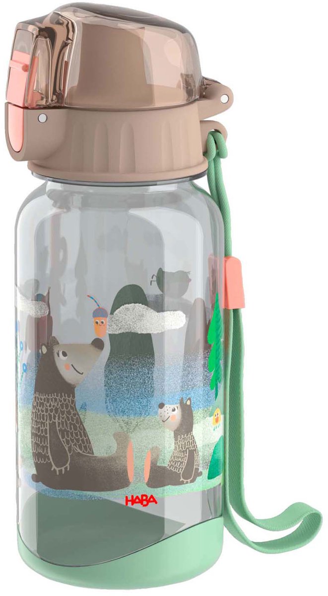 Haba drinkfles bos - kind waterfles 400ml bpa-vrij lekvrij.