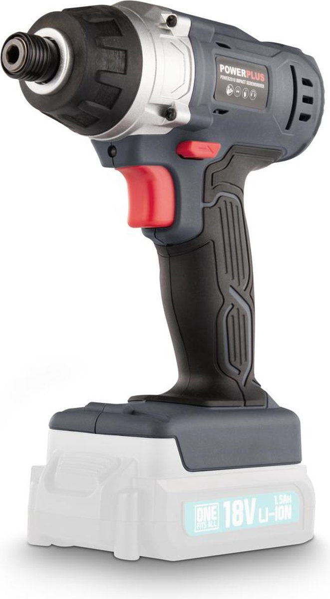 Powerplus poweb2010 accu schroefmachine - 18v - slagschroevendraaier - 80nm - incl. ledlicht - excl accu en lader