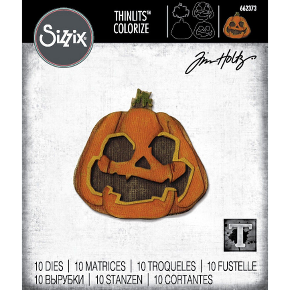 Sizzix • die set 10pcs layered jack-o-lantern by tim holtz