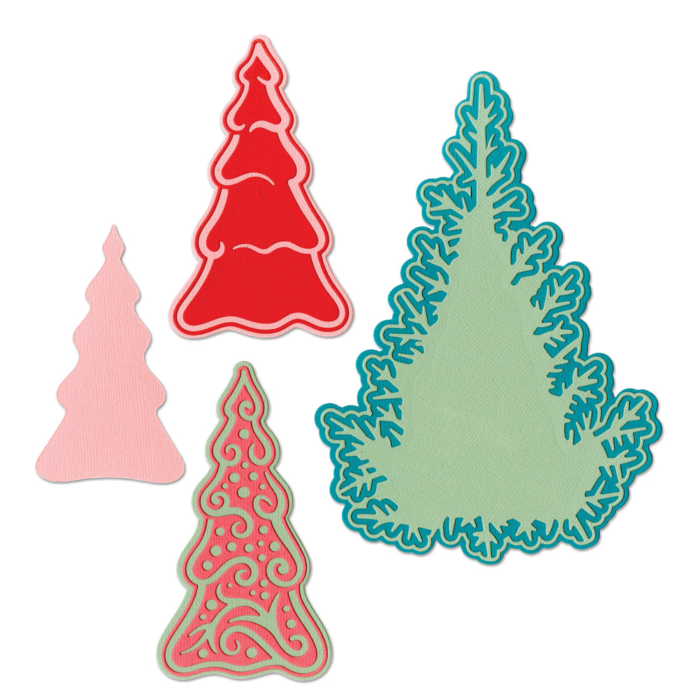 Sizzix • thinlits snijmal sprookjes set achtergrond bomen