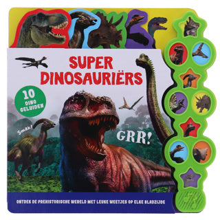 Rebo uitgeverij geluidenboek superdinosauriërs