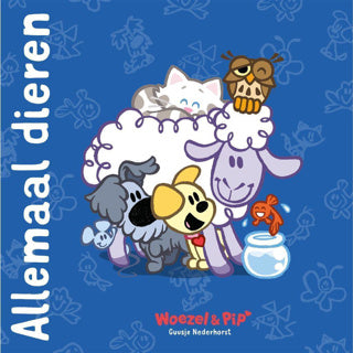 Boek woezel pip allemaal dieren karton | 2 stuks