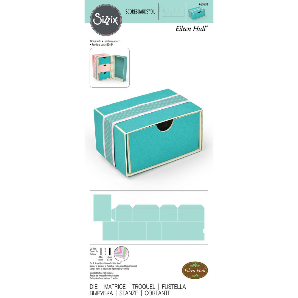 Sizzix • scoreboards xl doos snijmal opstapelbare lade