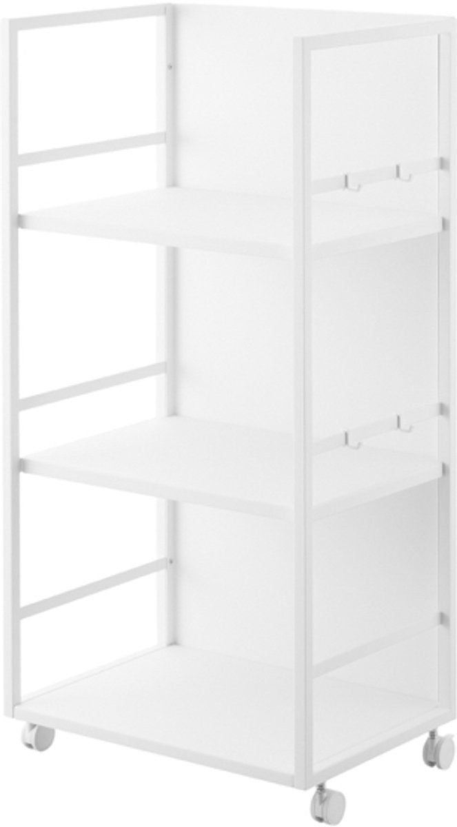 Yamazaki tower opbergtrolley 3-laags semi gesloten - wit