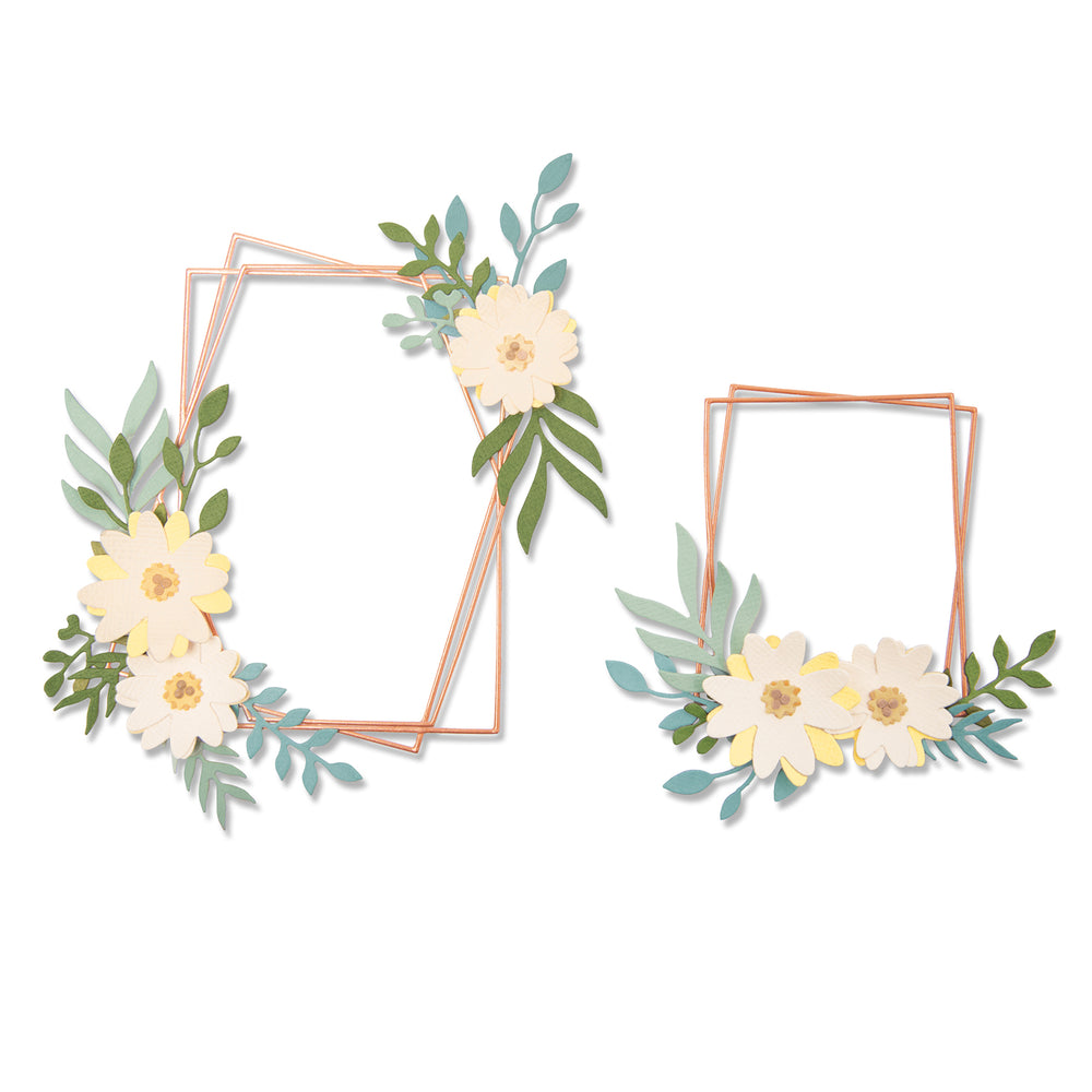 Sizzix • thinlits snijmal geo bloemenframe