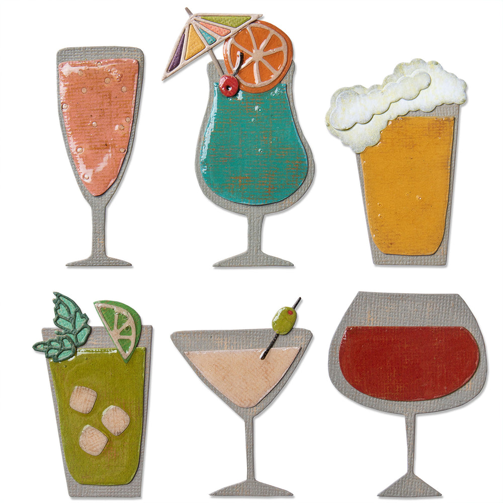 Sizzix • tim holtz thinlits die set happy hour