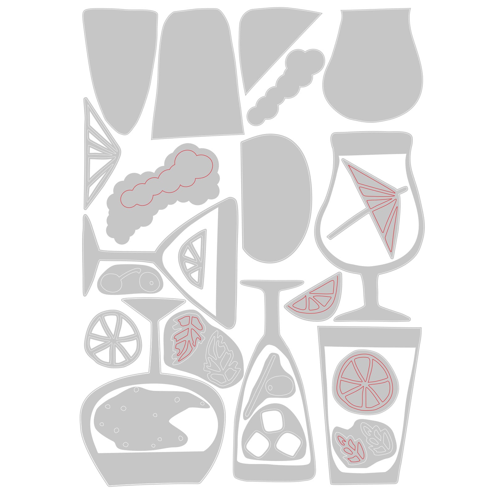 Sizzix • tim holtz thinlits die set happy hour