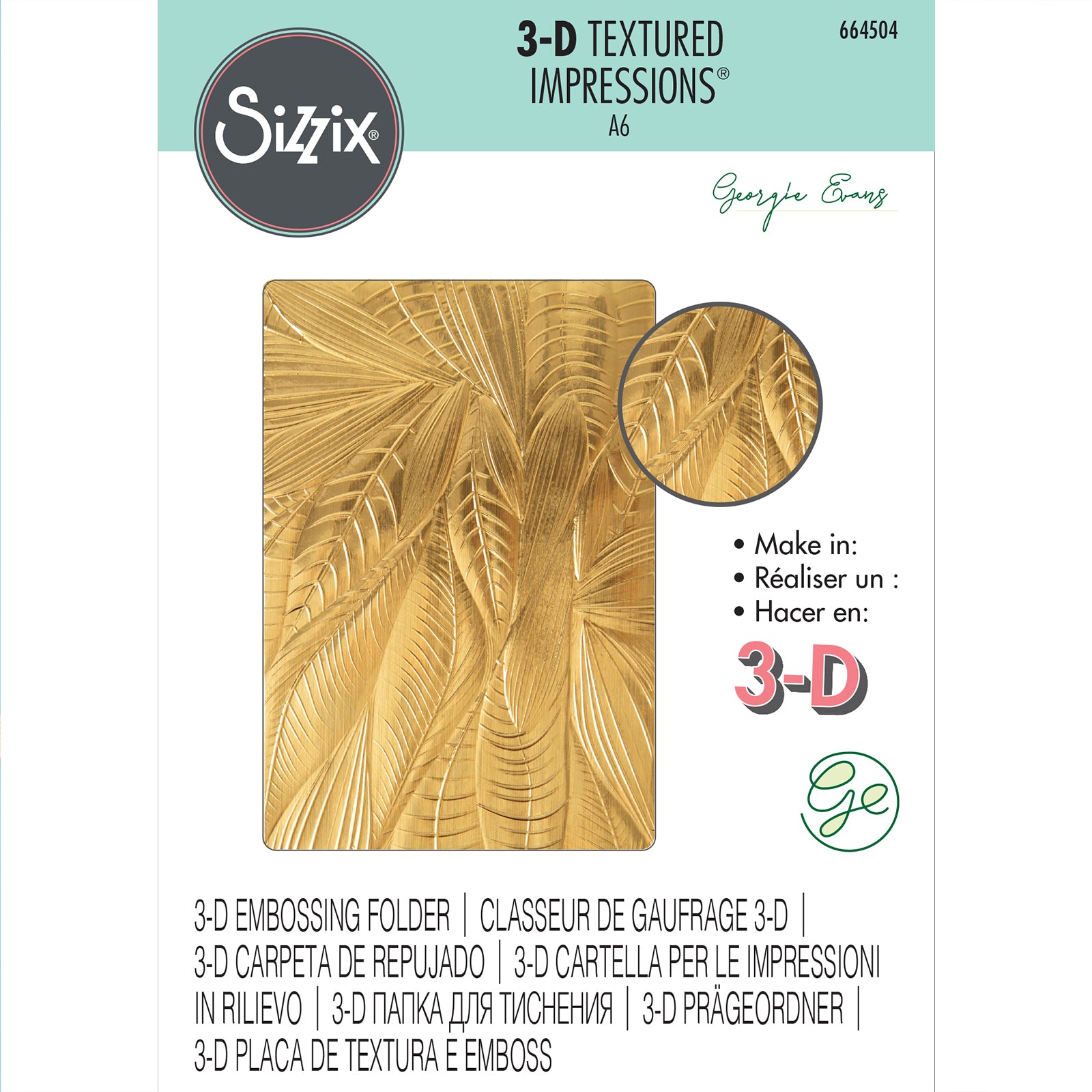 Sizzix • 3d textured impressions embossing folder fallen leaves