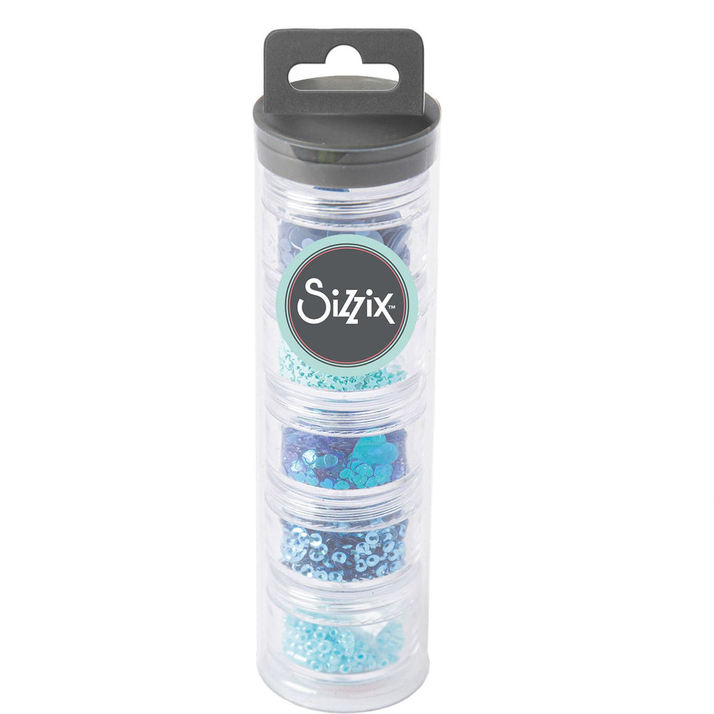 Sizzix • sequins beads bluebell