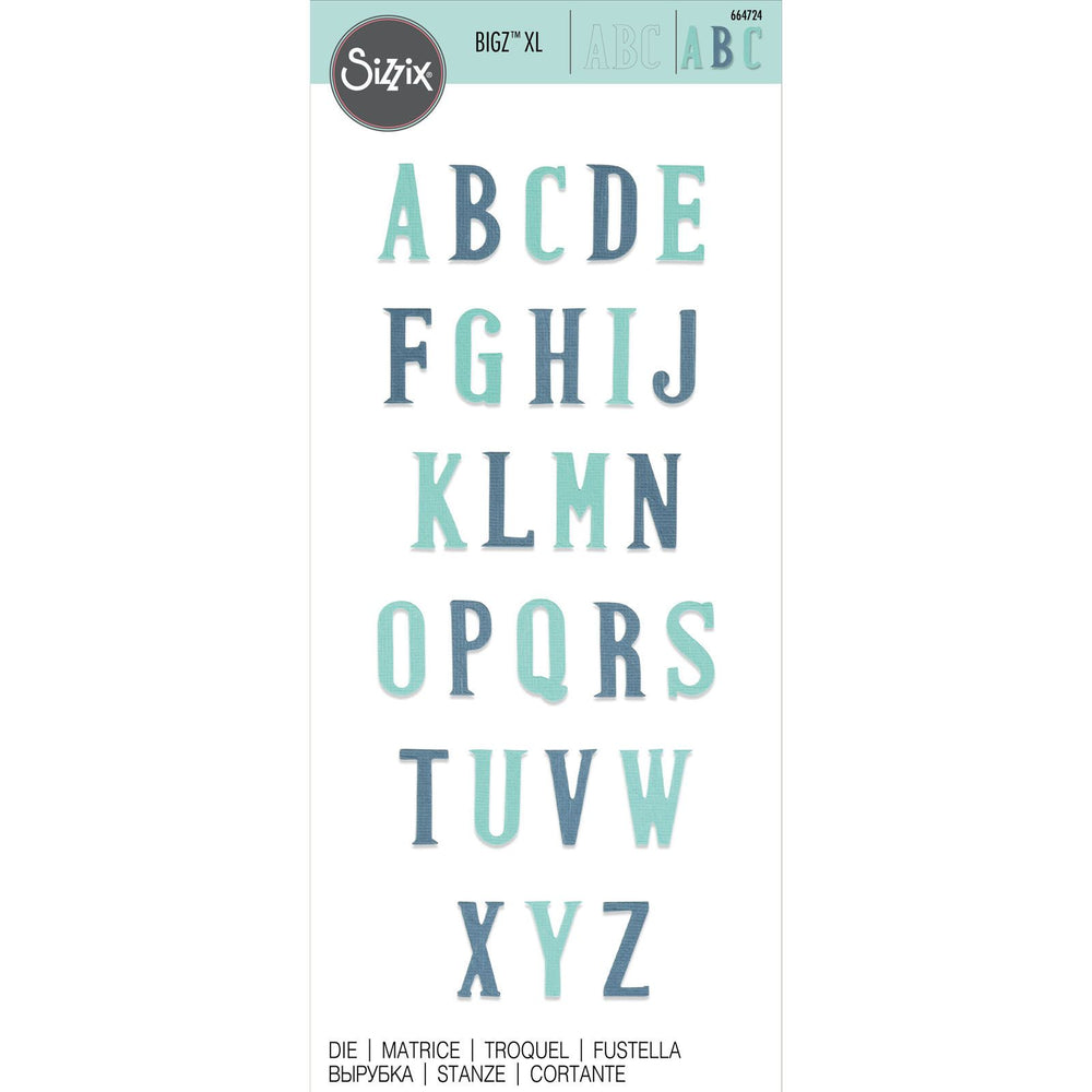 Sizzix • bigz xl alphabet die nostalgic