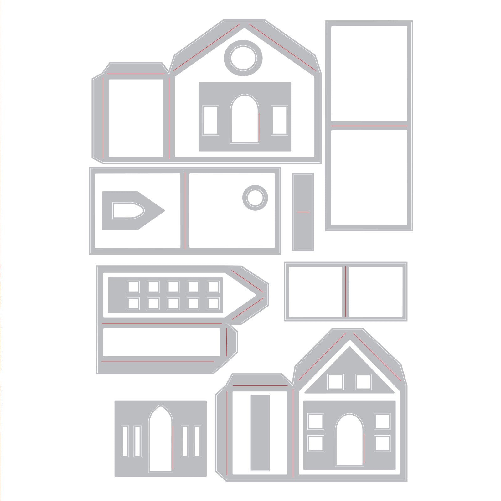 Sizzix • tim holtz thinlits die set paper village 16pcs