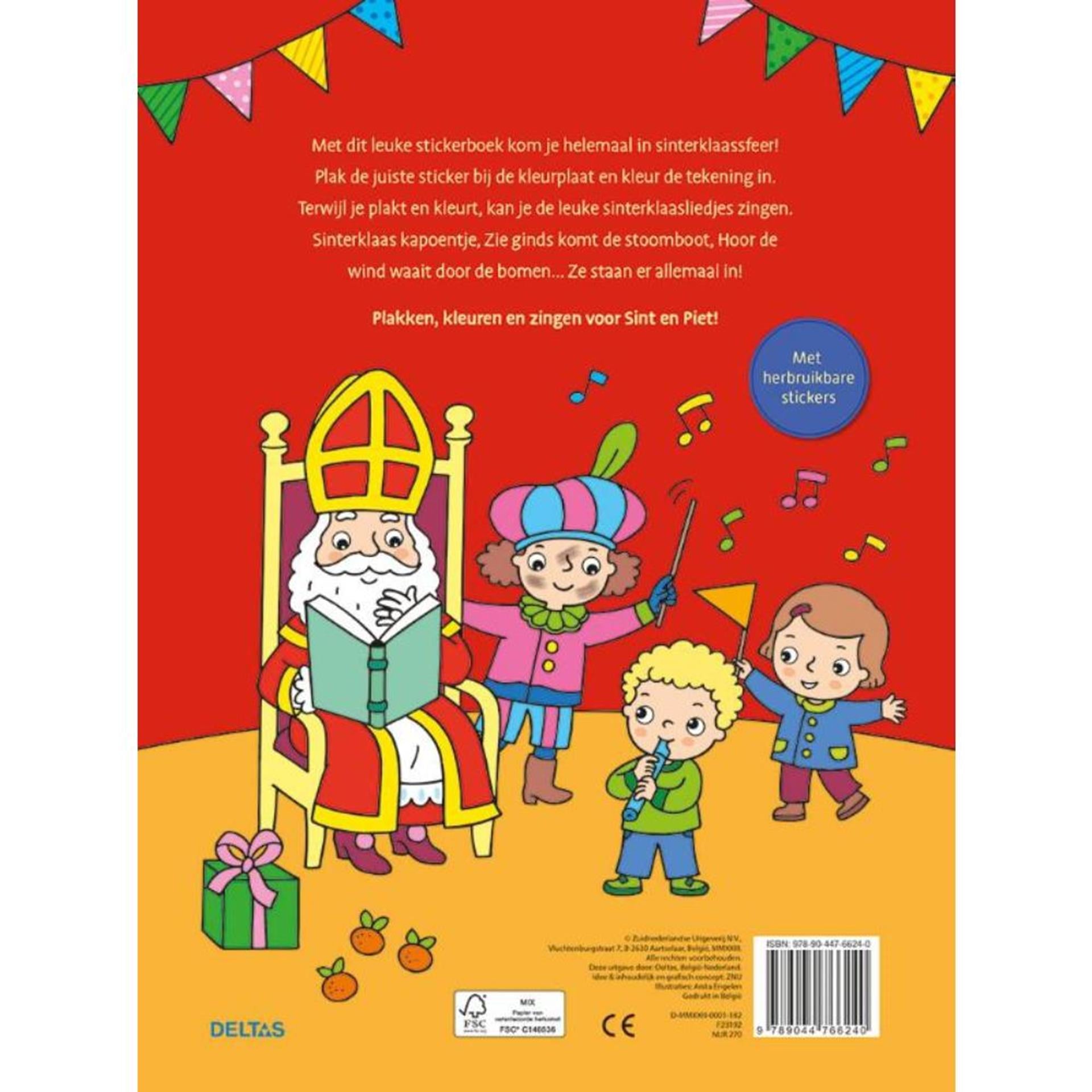 Deltas kleur- en stickerboek sinterklaasliedjes