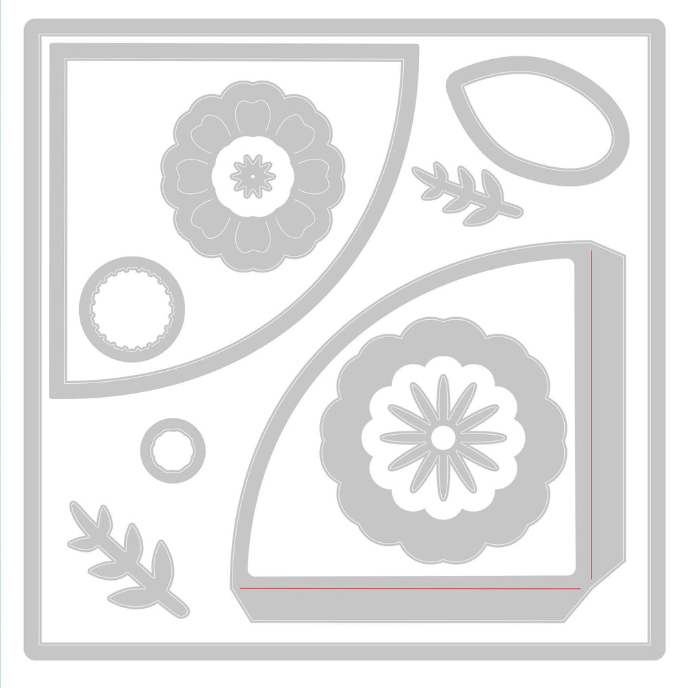 Sizzix • thinlits die folio page pocket flowers