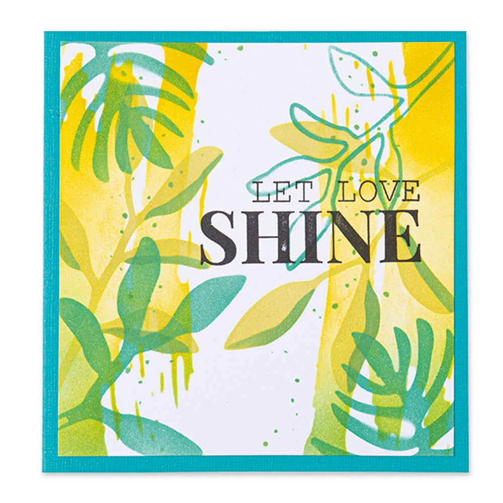 Sizzix • layered stencils watercolor leaves 4stuks