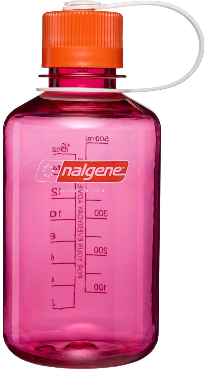 Nalgene - narrow-mouth bottle - drinkfles - waterfles - 500ml - fuchsia purple w flame sustain nieuw!