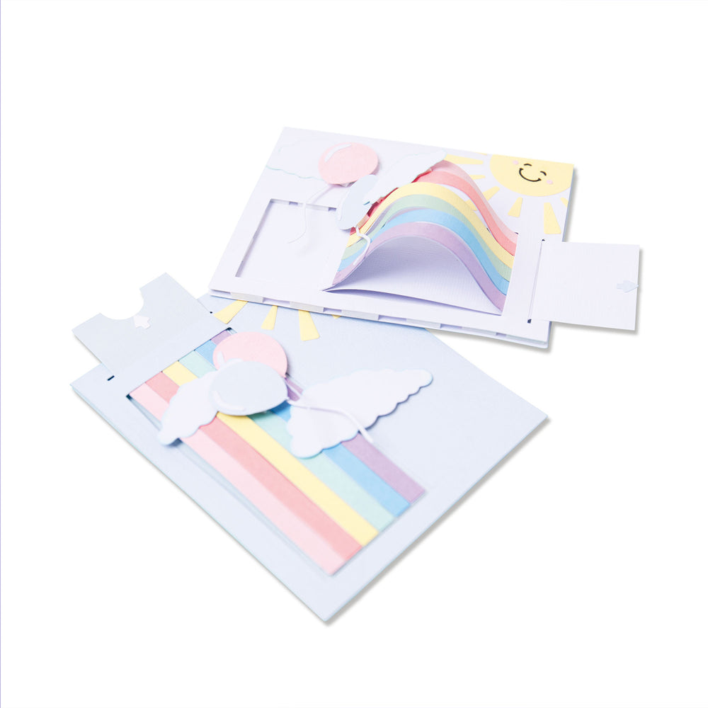 Sizzix • thinlits die set rainbow slider card