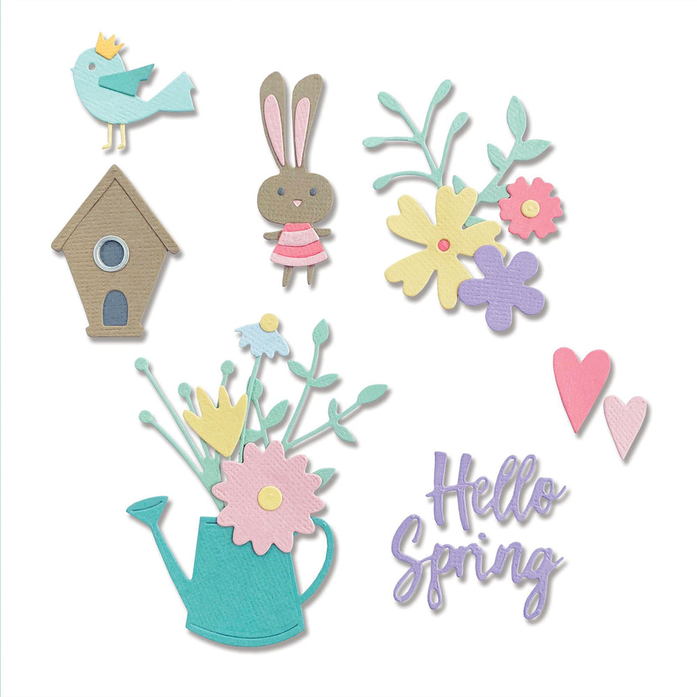 Sizzix • thinlits die set hello spring