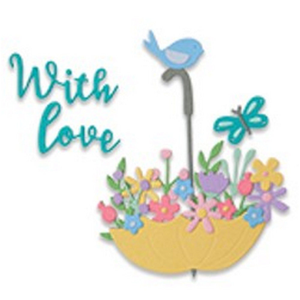 Sizzix • thinlits die set flowers in umbrella