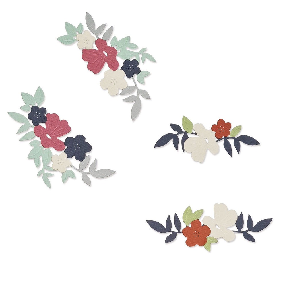Sizzix • thinlits die set wild blossom corners by lisa jones