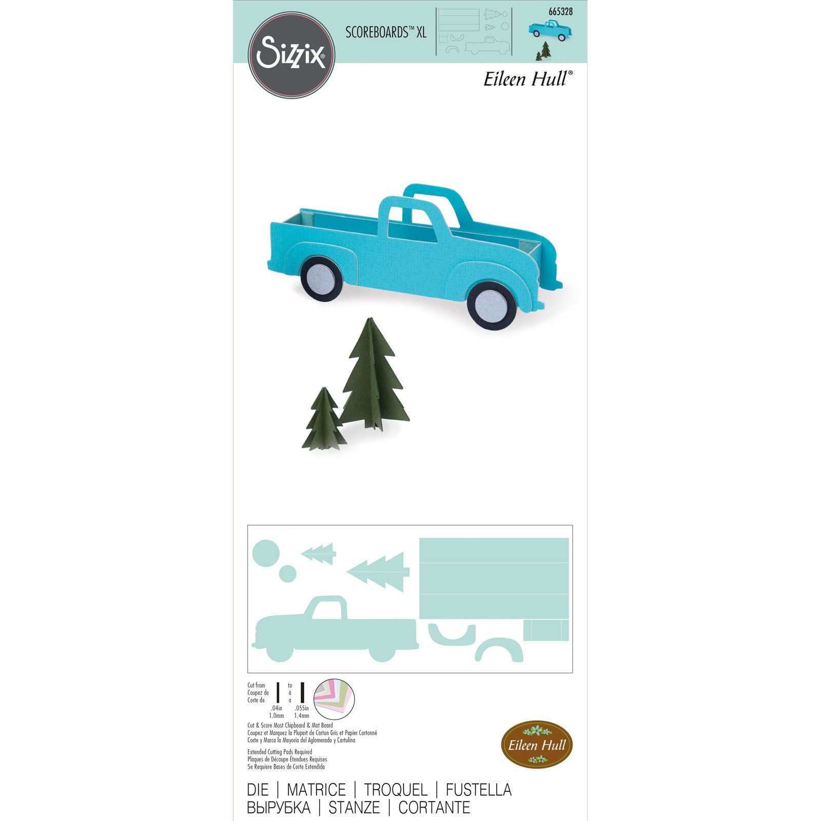Sizzix • score boards xl die box vintage truck