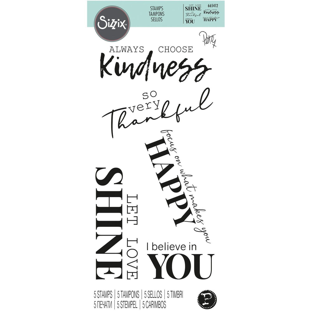 Sizzix • clear stamps sunnyside sentiments #1