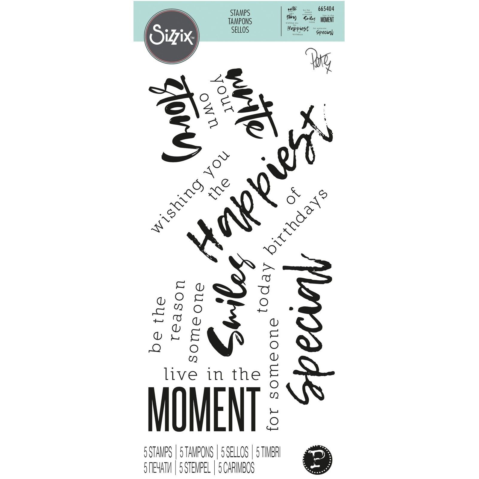 Sizzix • clear stamps sunnyside sentiments #2