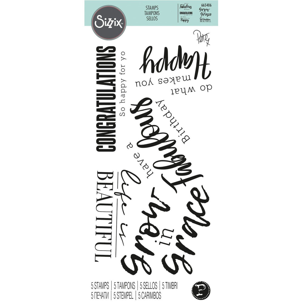 Sizzix • clear stamps sunnyside sentiments #4