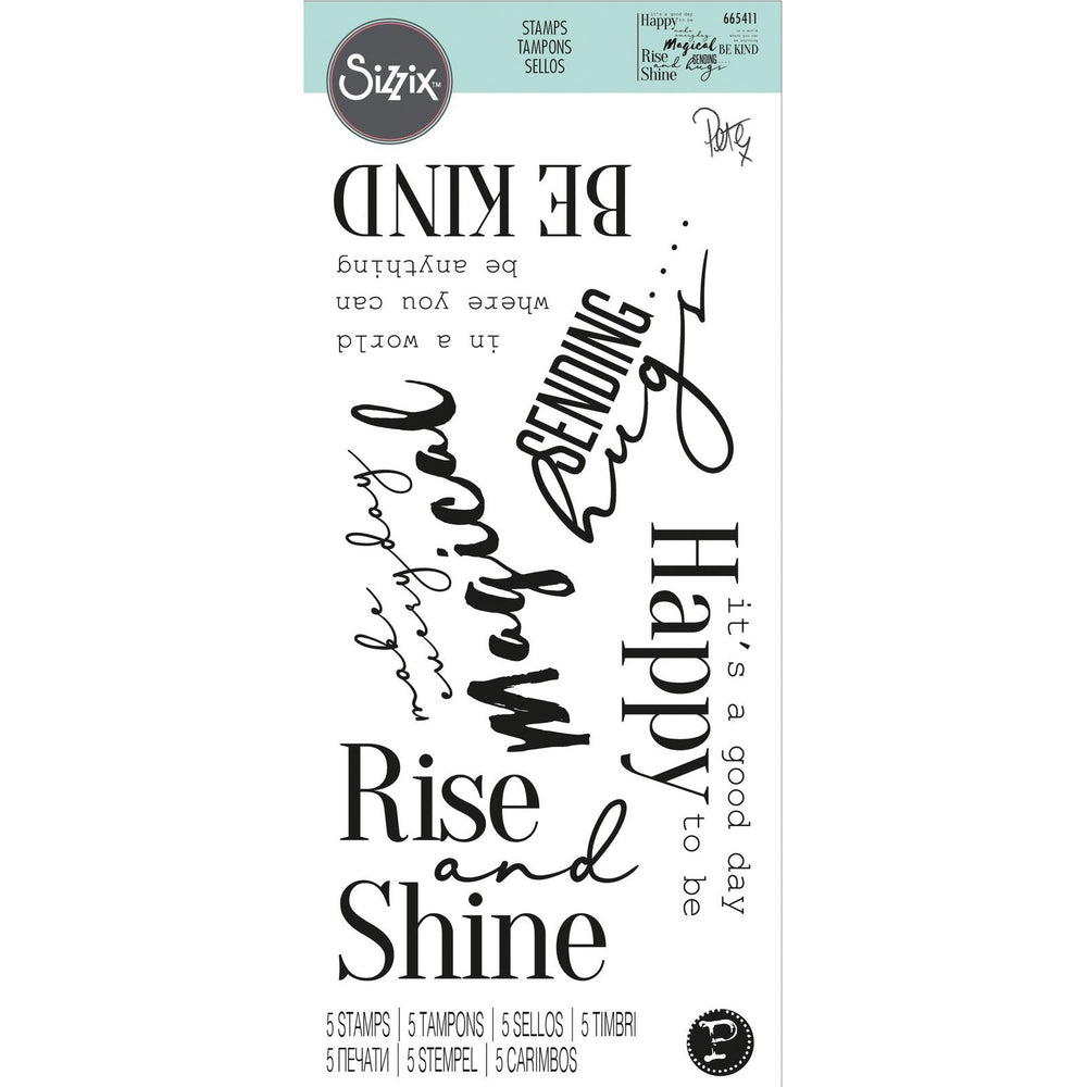 Sizzix • clear stamps sunnyside sentiments #9