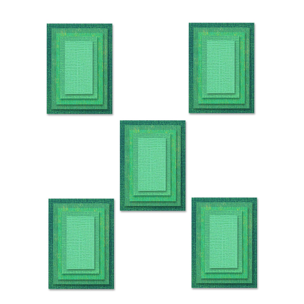 Sizzix • tim holtz thinlits die set stacked tiles rectangles 25pcs