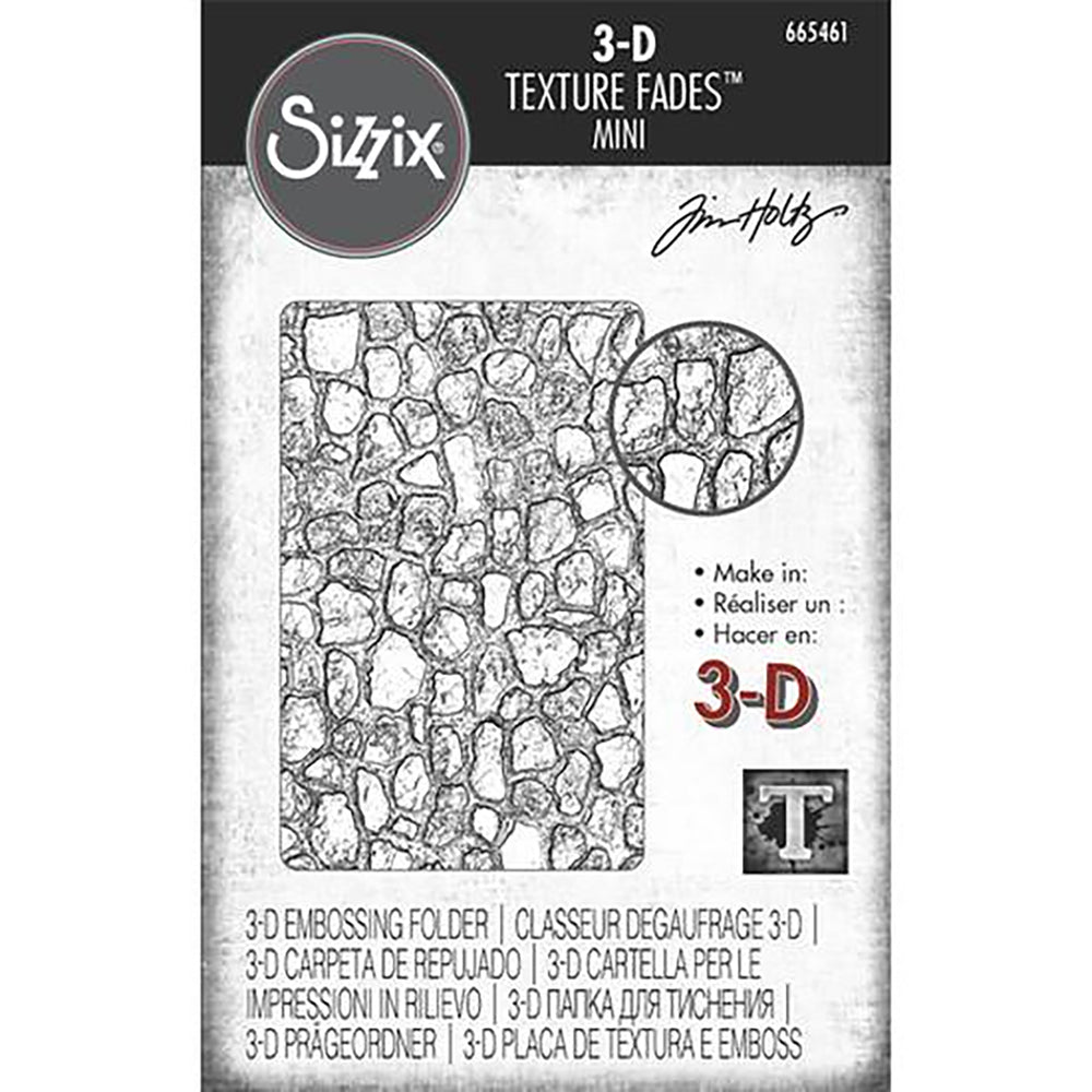 Sizzix • tim holtz 3-d texture fades embossing folder mini cobblestone