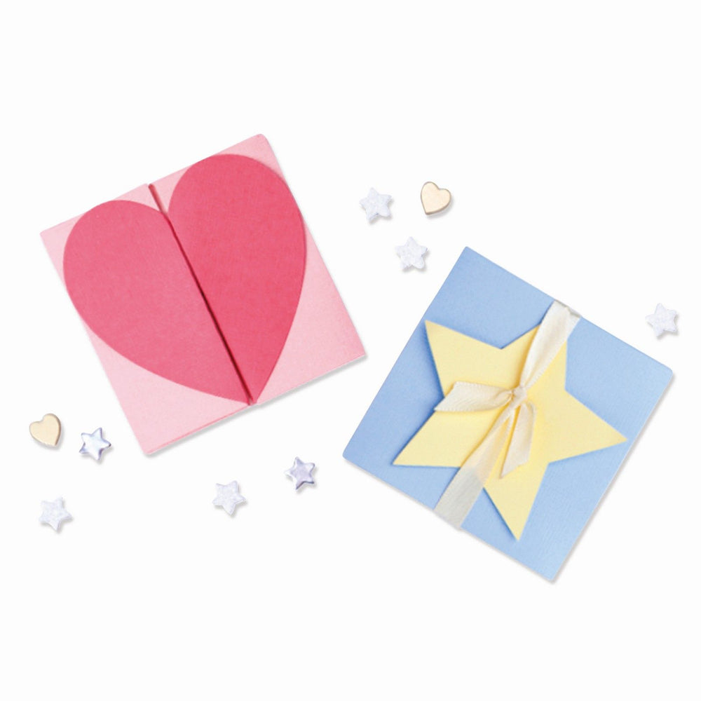 Sizzix • thinlits snijmal heart star card box