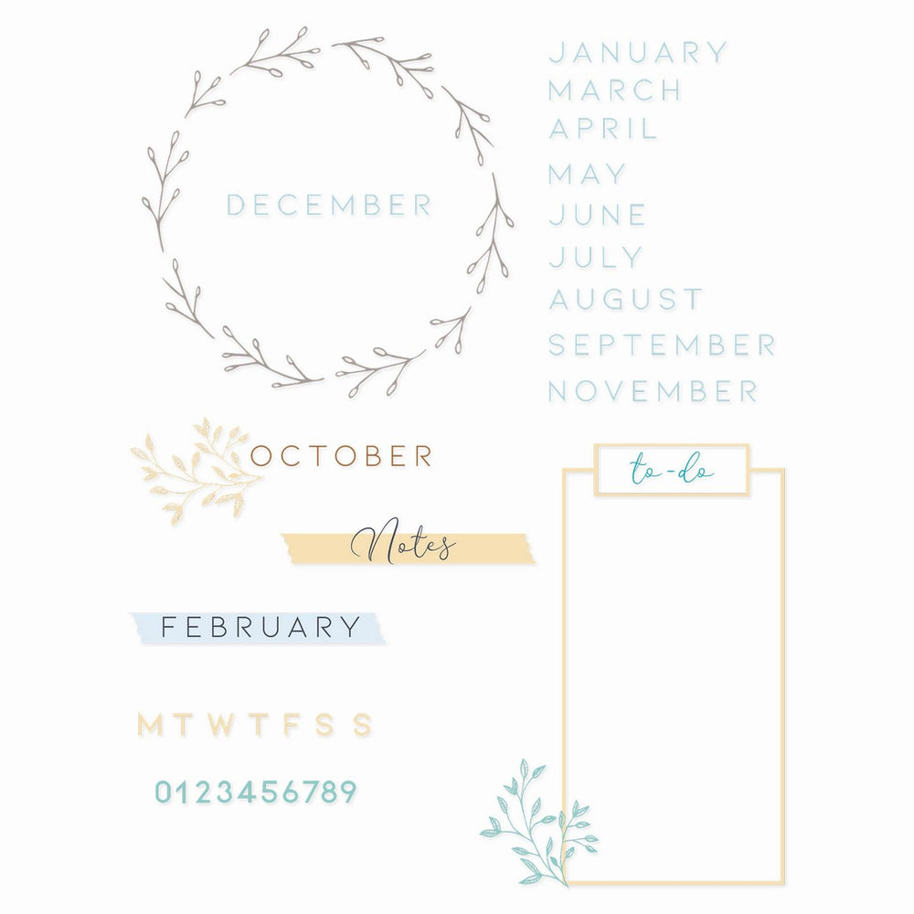 Sizzix • clear stempels journal stamps