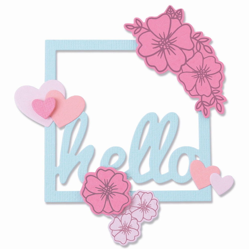 Sizzix • framelits die set 8pieces 6pieces stamps floral hello