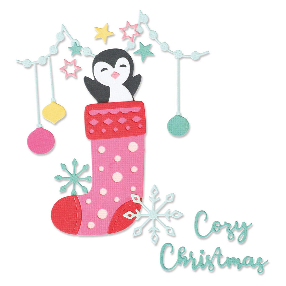 Sizzix • thinlits snijmallen penguin stocking
