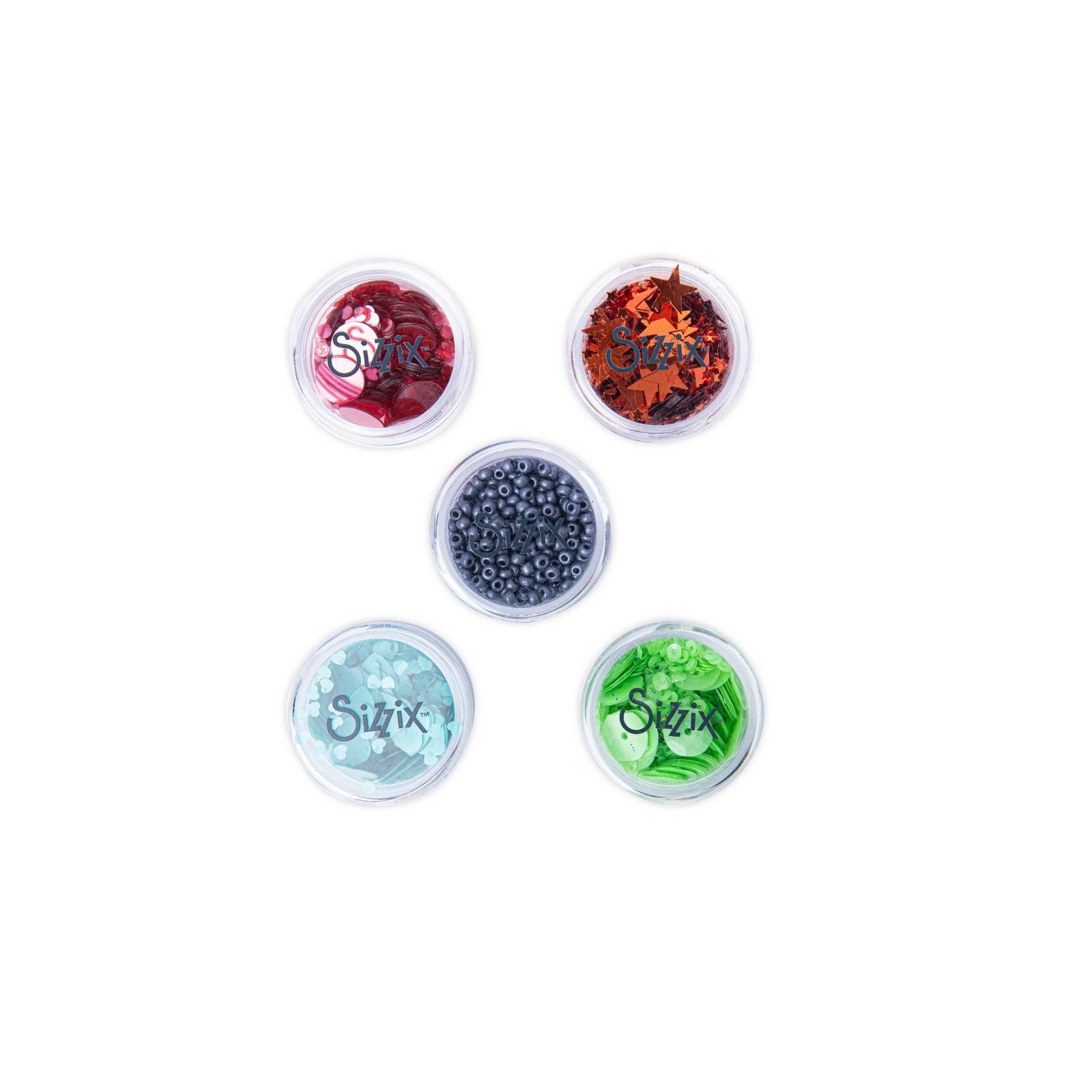 Sizzix • making essential sequins beads muted 5gram per pot 5pieces