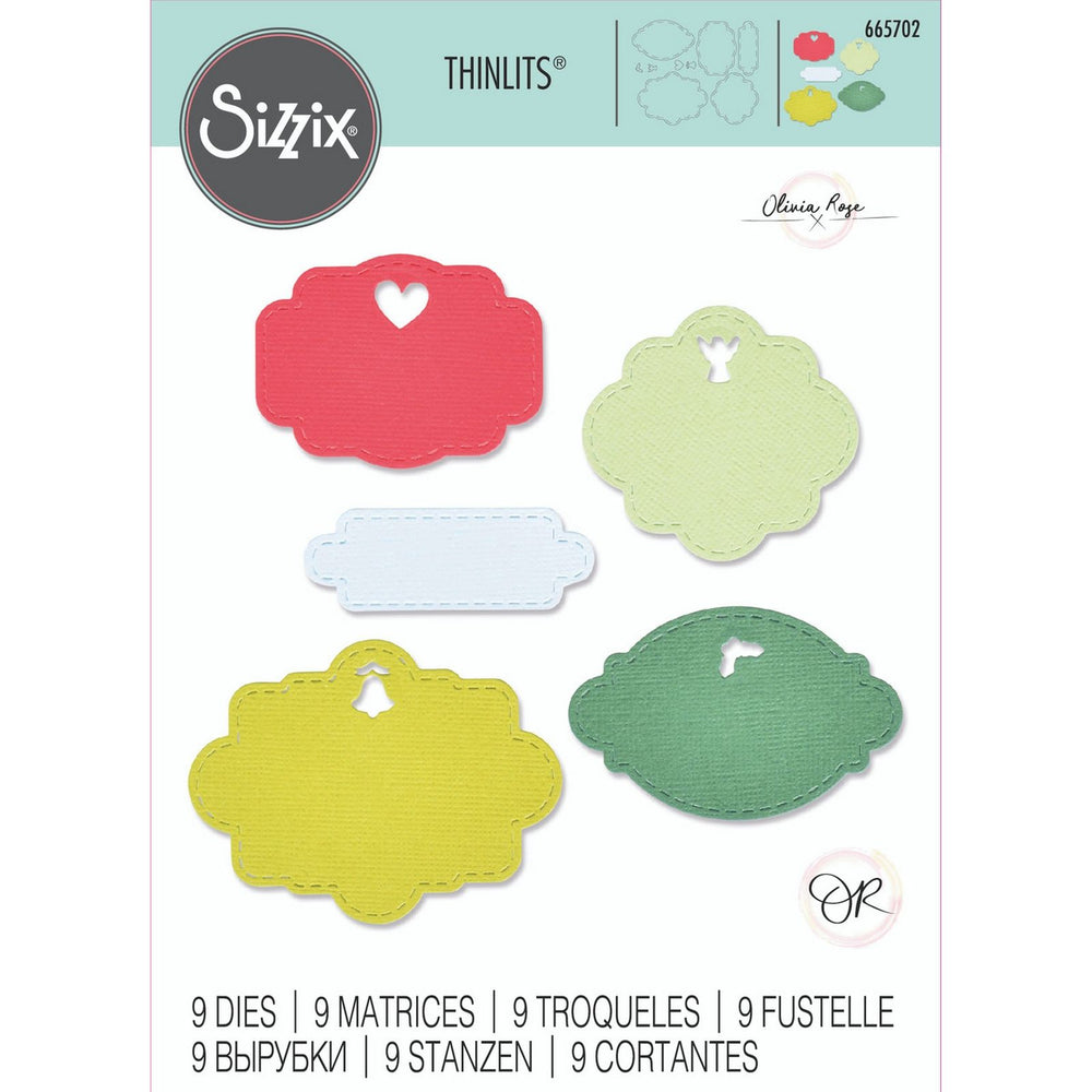Sizzix • thinlits die set aperture labels #1
