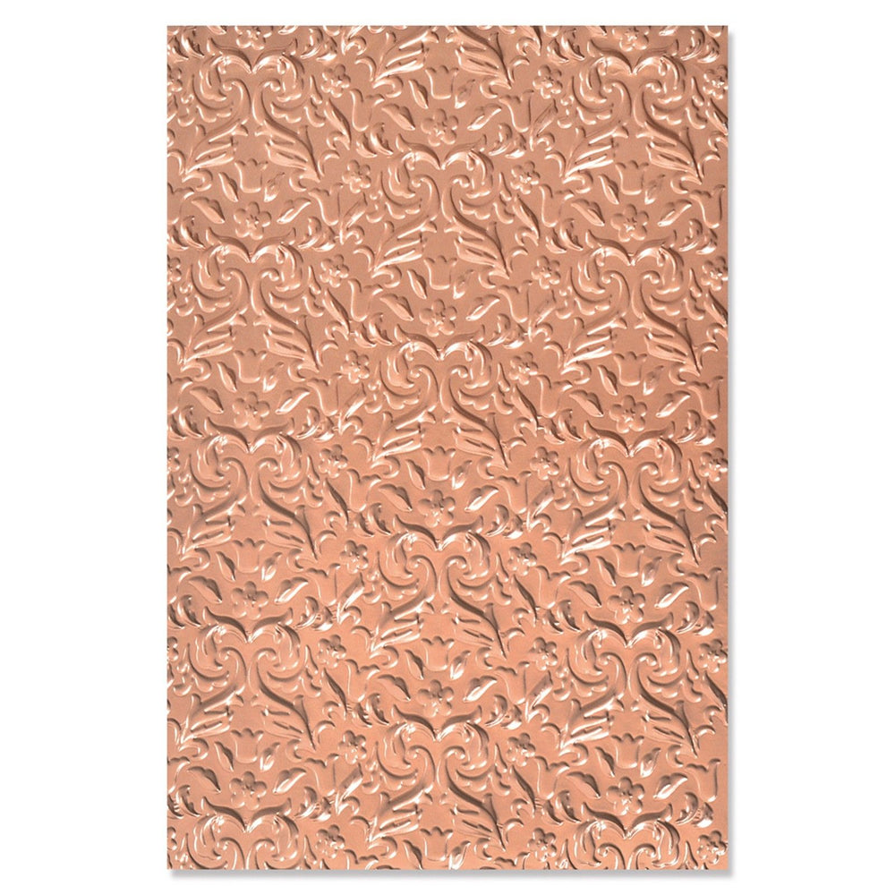 Sizzix • multi-level textured impressions embossing folder floral flourishes