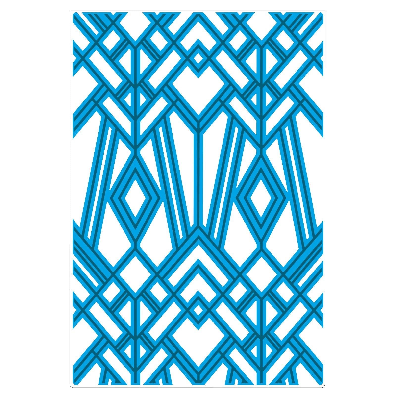 Sizzix • multi-level textured impressions embossing folder geo diamonds