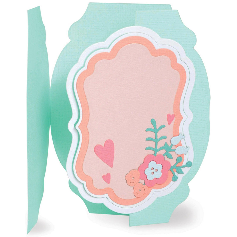 Sizzix • thinlits die set card label fold-a-long