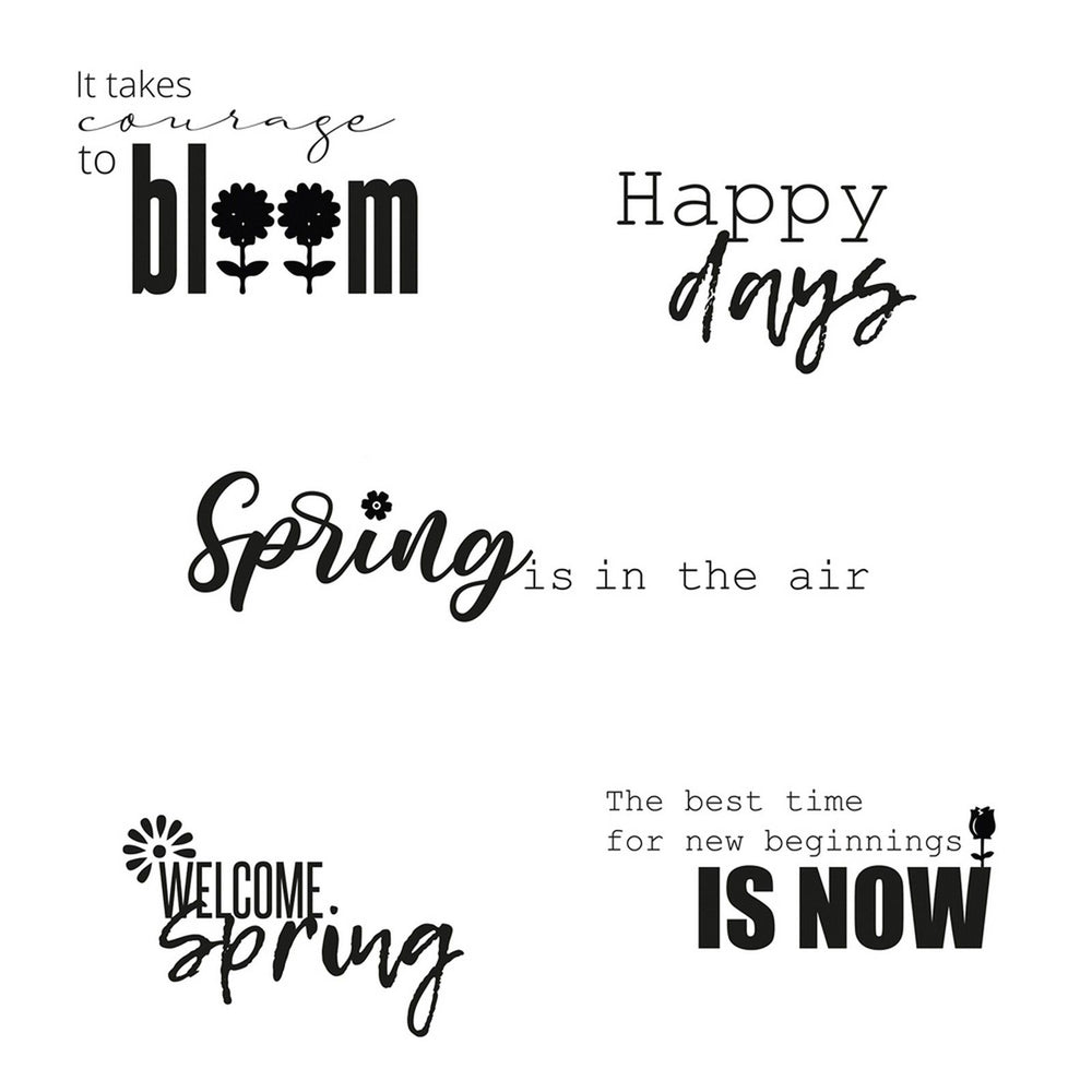 Sizzix • clear stamps set spring sentiments