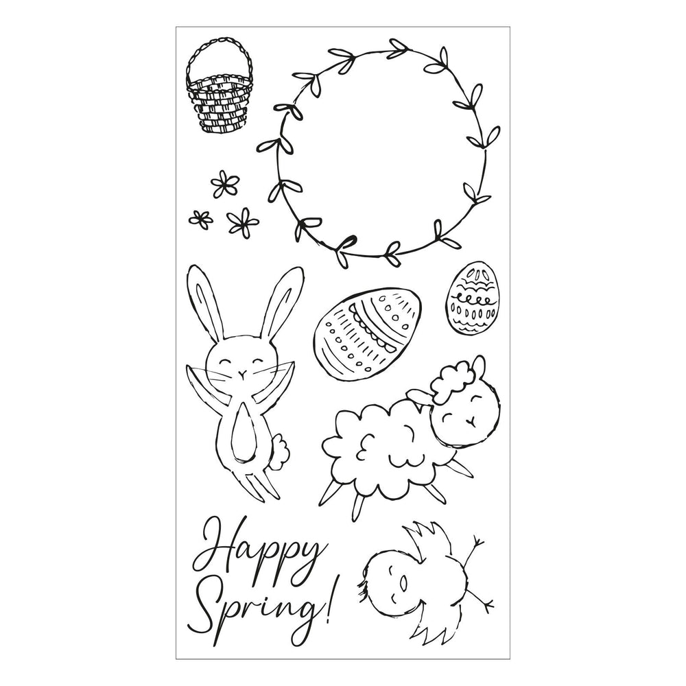 Sizzix • clear stamps set spring essentials 9stuks