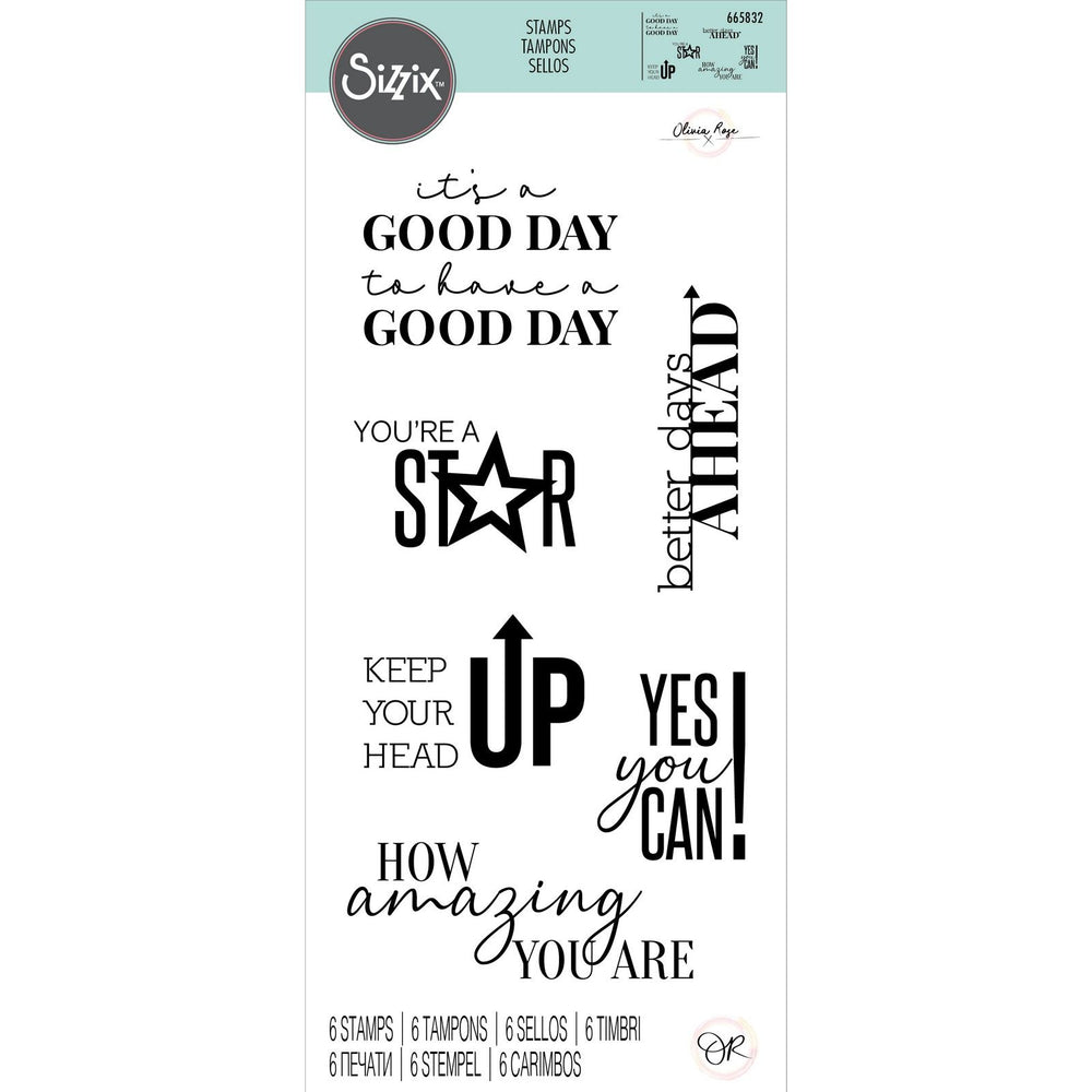 Sizzix • clear stamps set positive signs