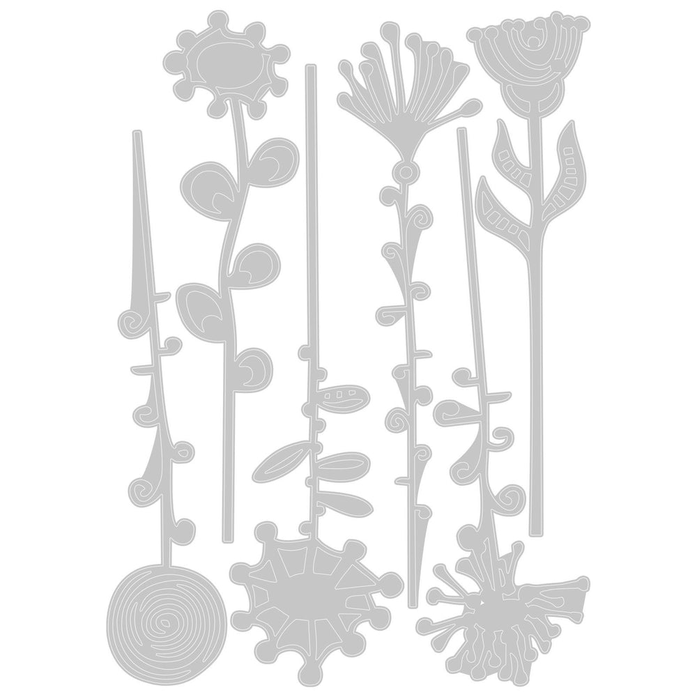 Sizzix • tim holtz thinlits die set artsy stems 6pcs